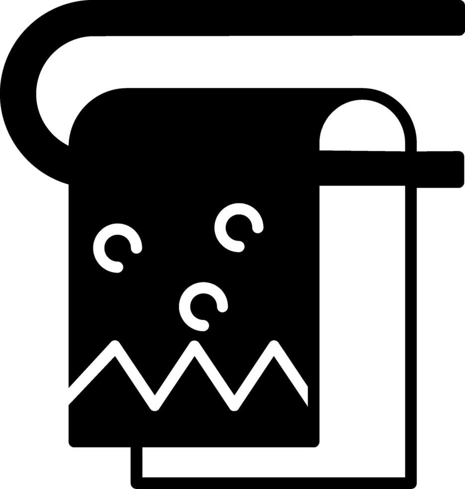 Plush Face Washcloths Glyph vector