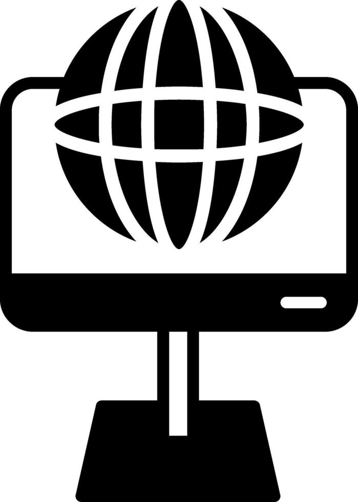 Internal Company Intranet Portal Glyph vector