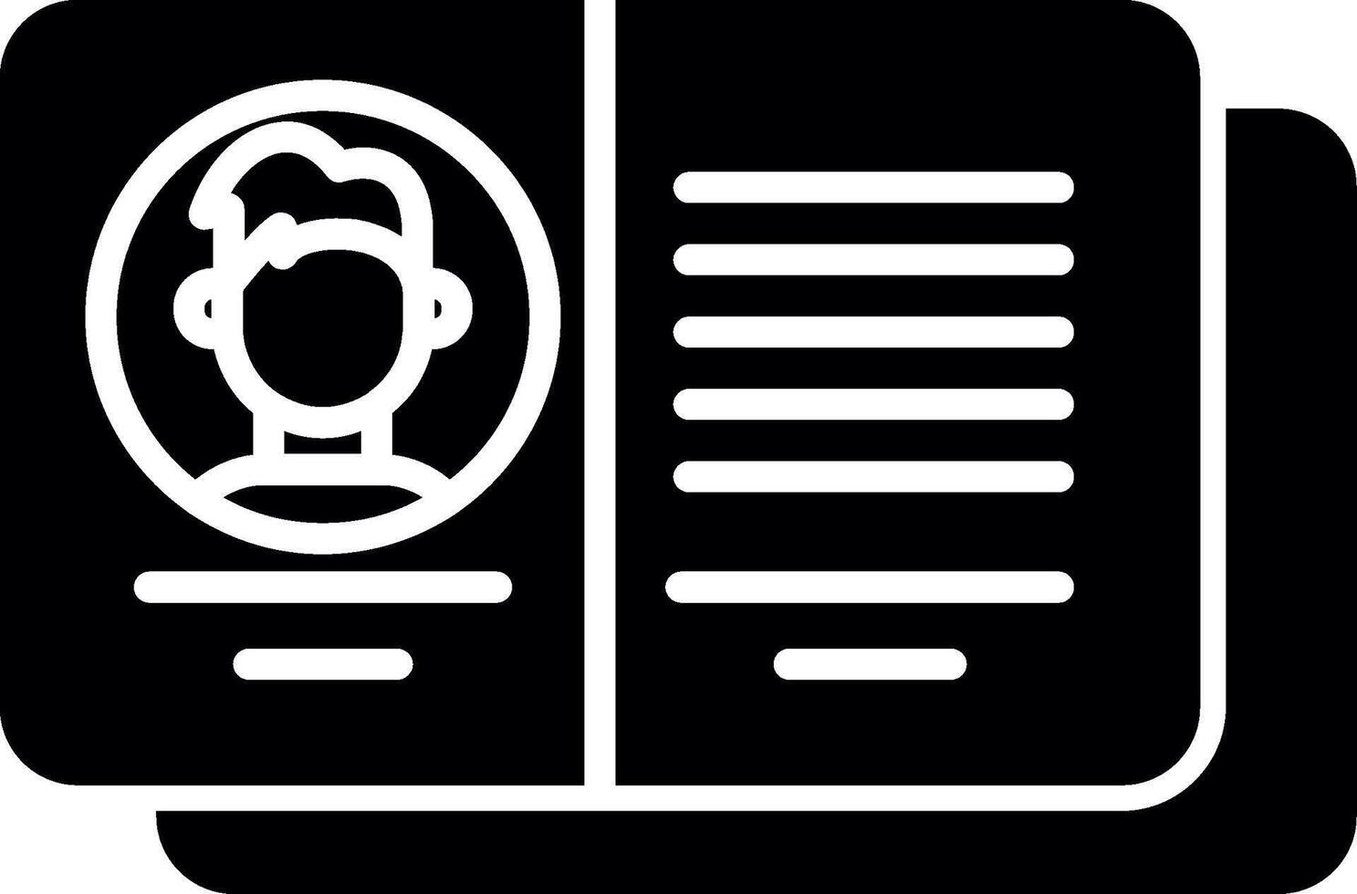 Professional Business Card Design Glyph vector