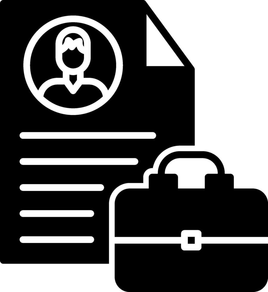 Online Work Portfolio Page Glyph vector