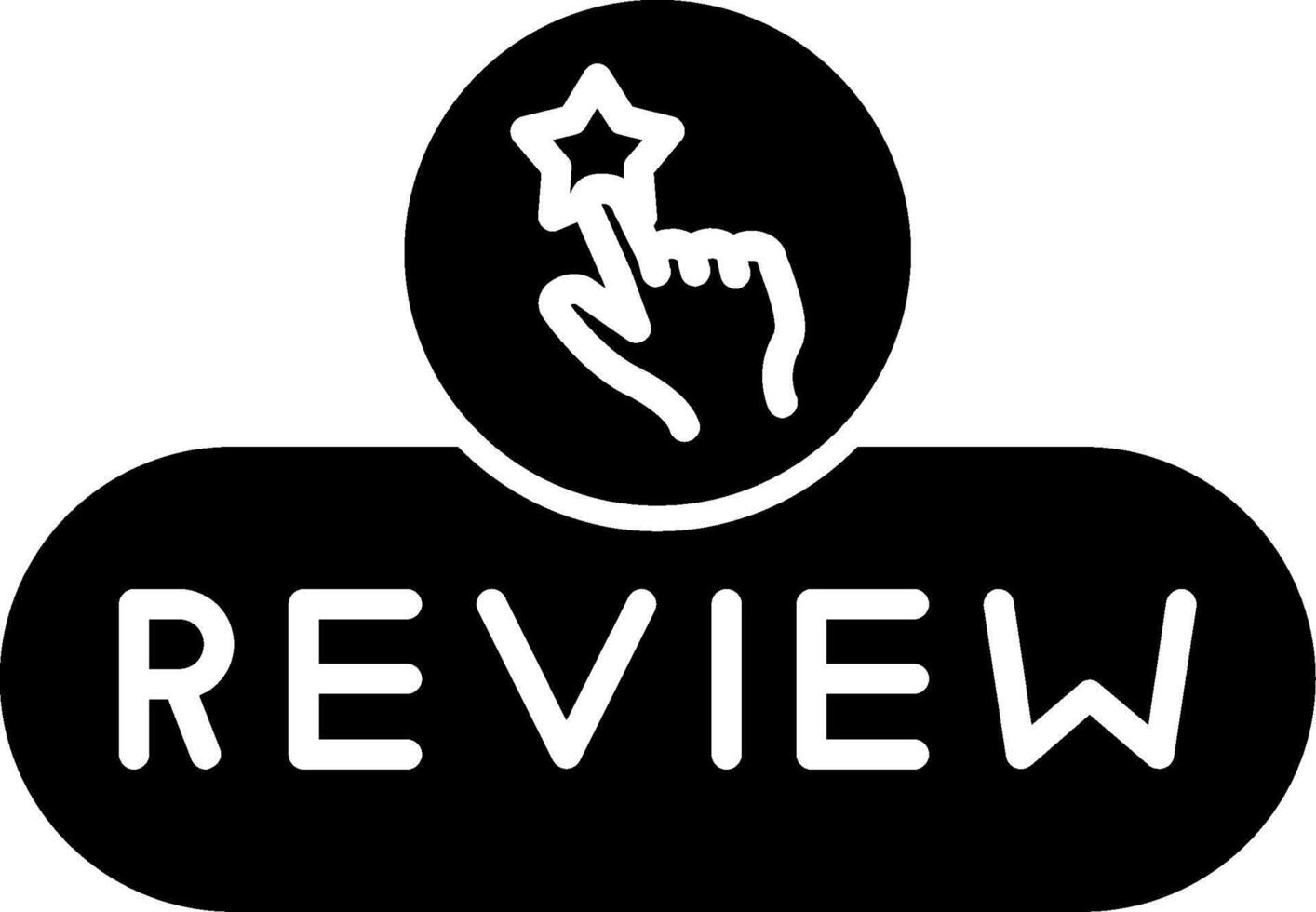 Leave Review Button Glyph vector