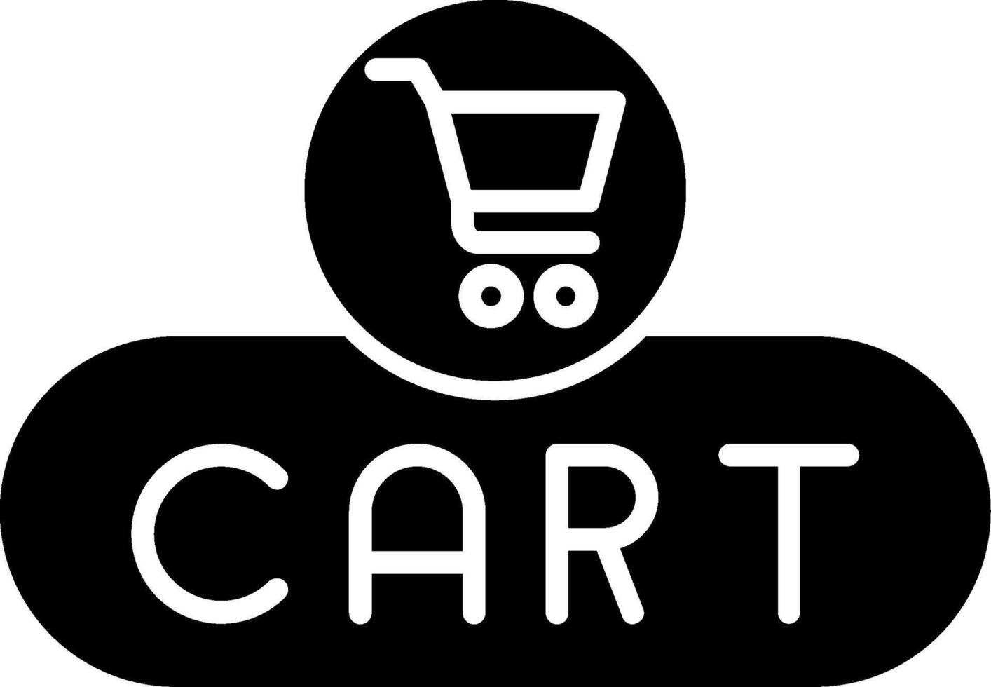 View Cart Button Glyph vector