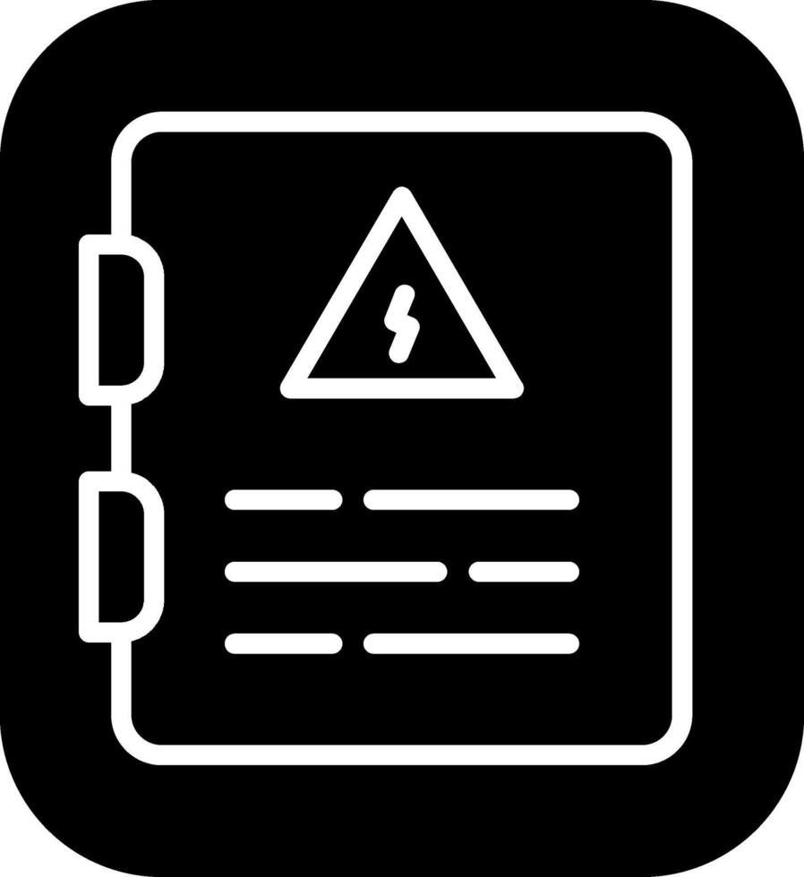 Under Hood Fuse Box Glyph vector