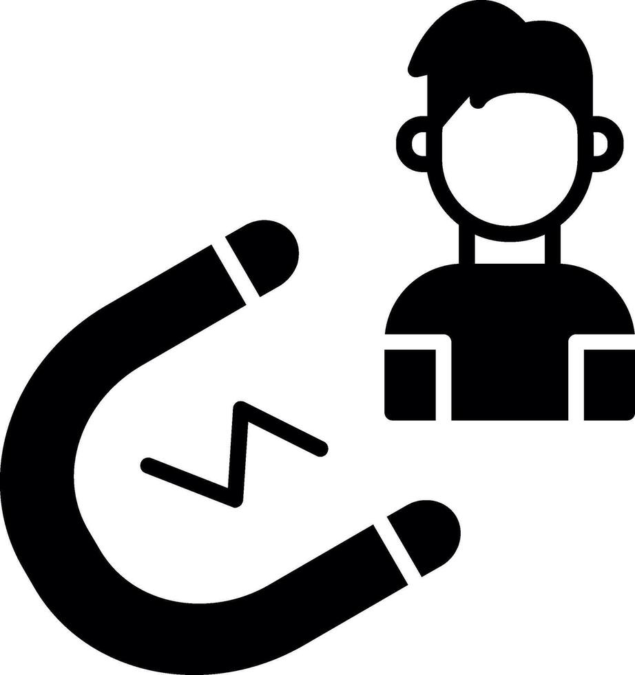 Smart Client Acquisition Tactics Glyph vector