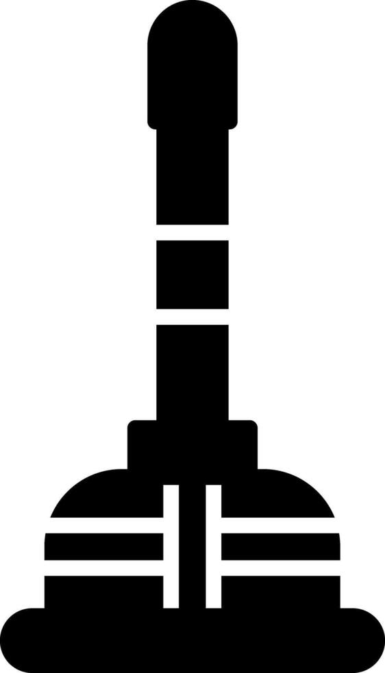 Heavy Duty Rubber Plunger Glyph vector