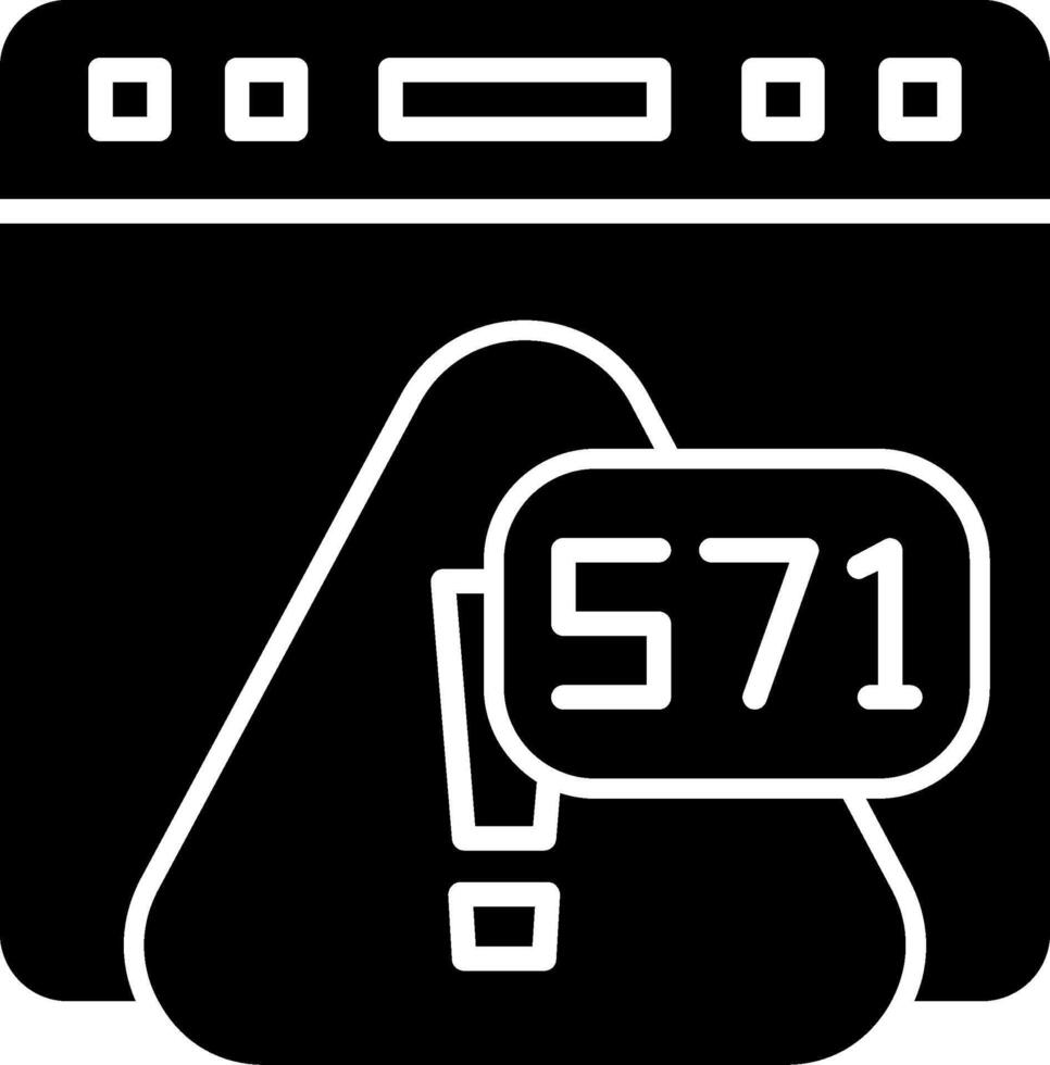 Error 571 Reverse Proxy Crash Glyph vector