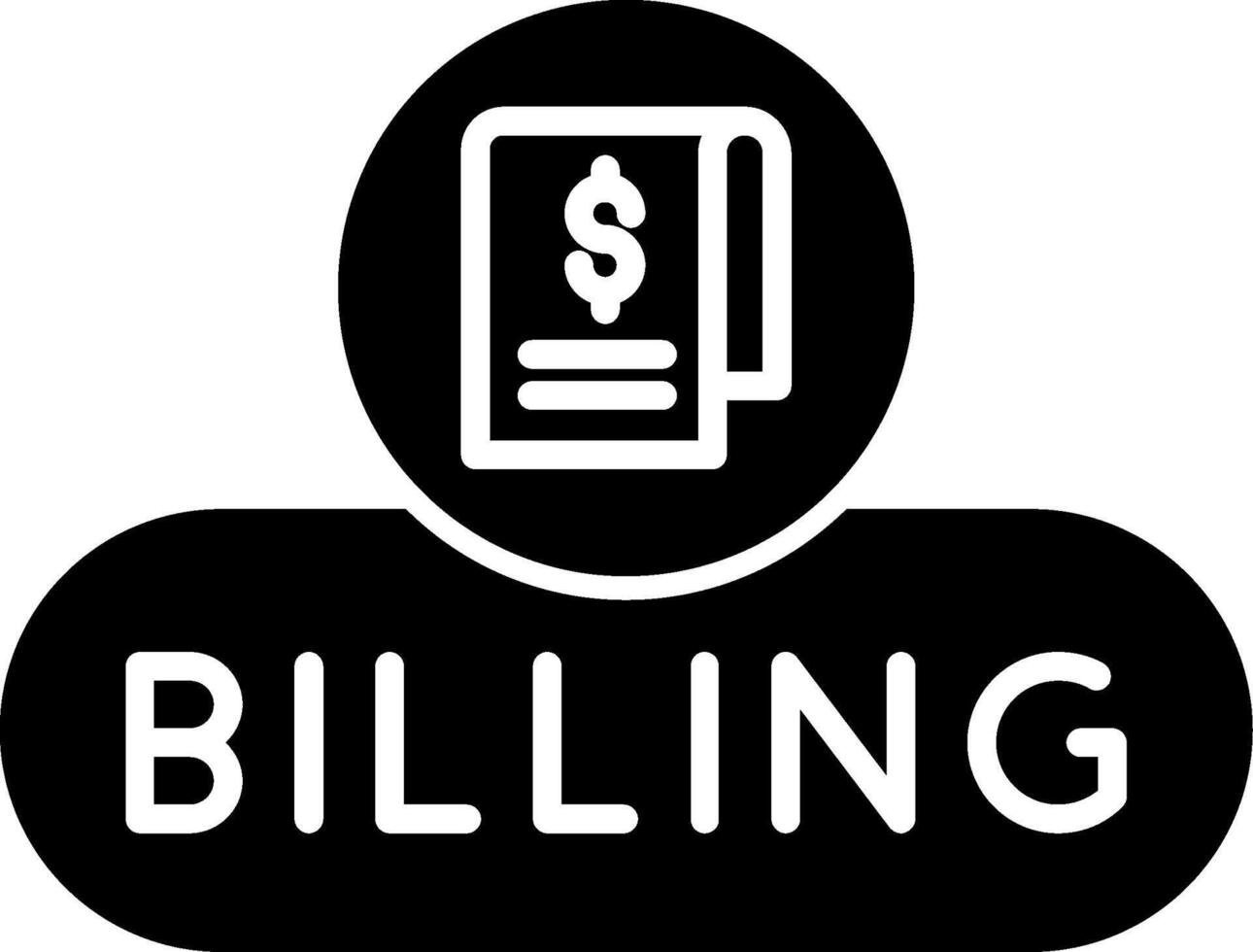 Billing Details Button Glyph vector