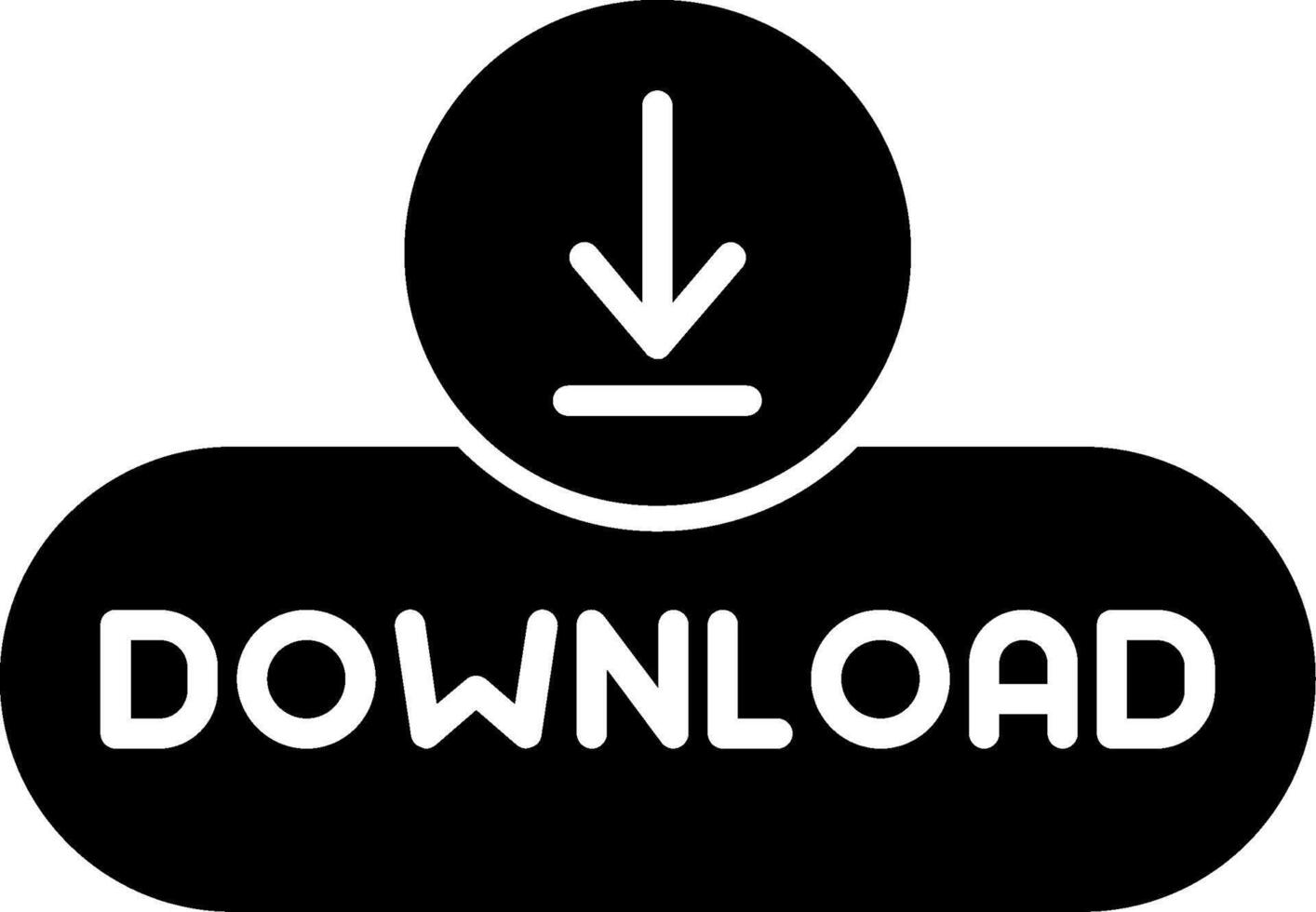 Download All Files Button Glyph vector