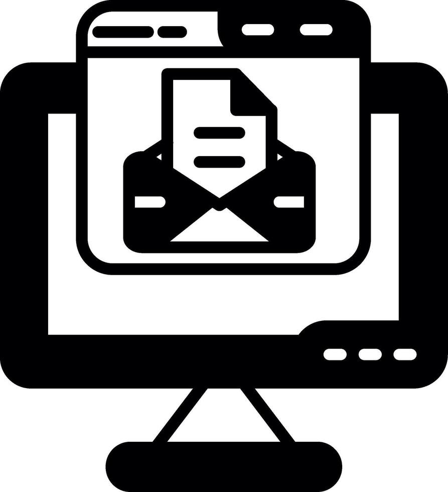 Engaging Freelance Email Marketing Glyph vector