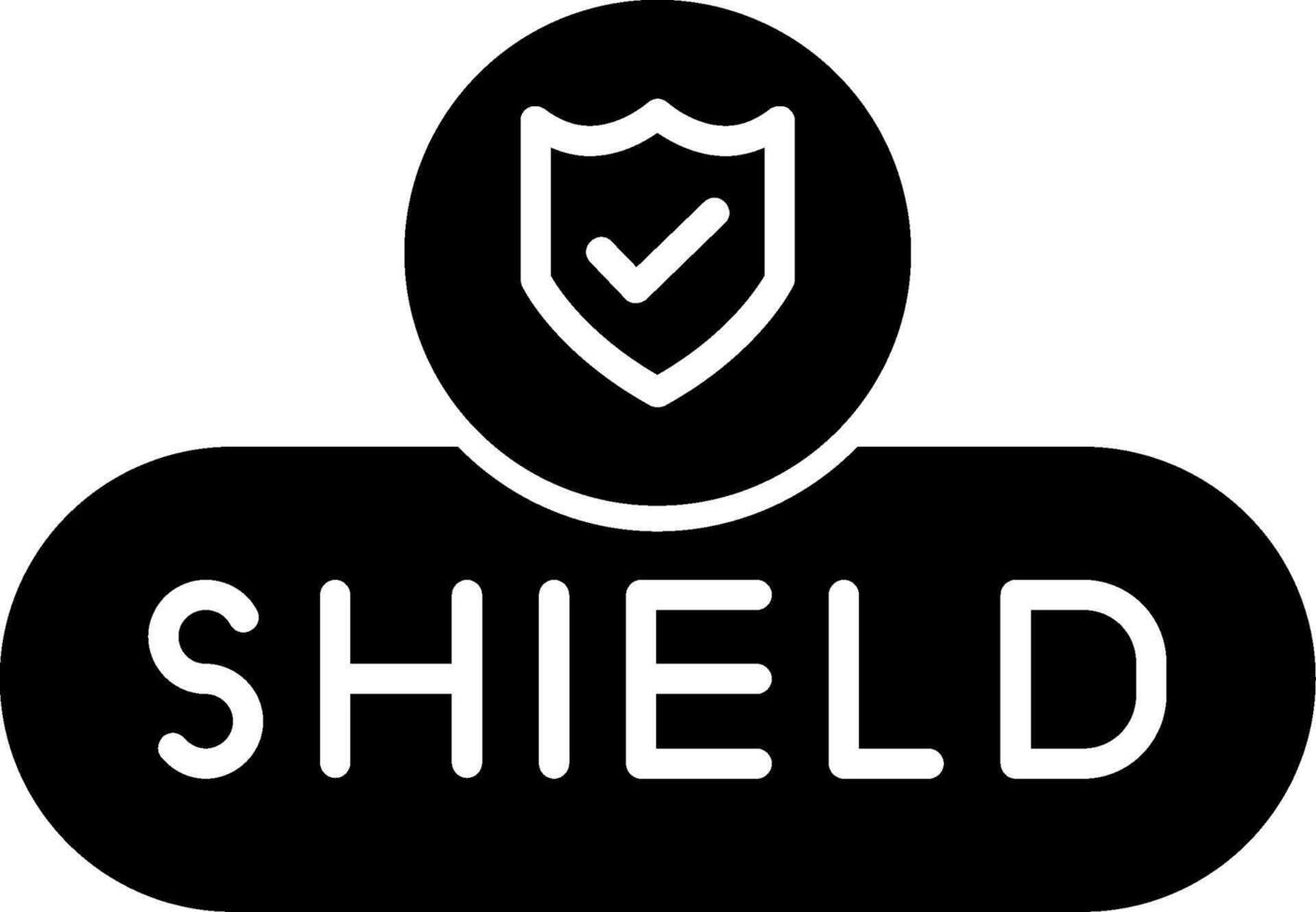 Activate Shield Button Glyph vector