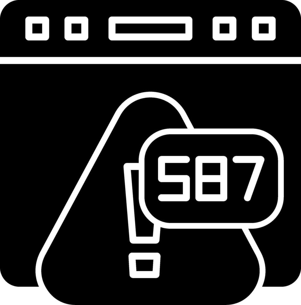 Error 587 External Plugin Crash Glyph vector