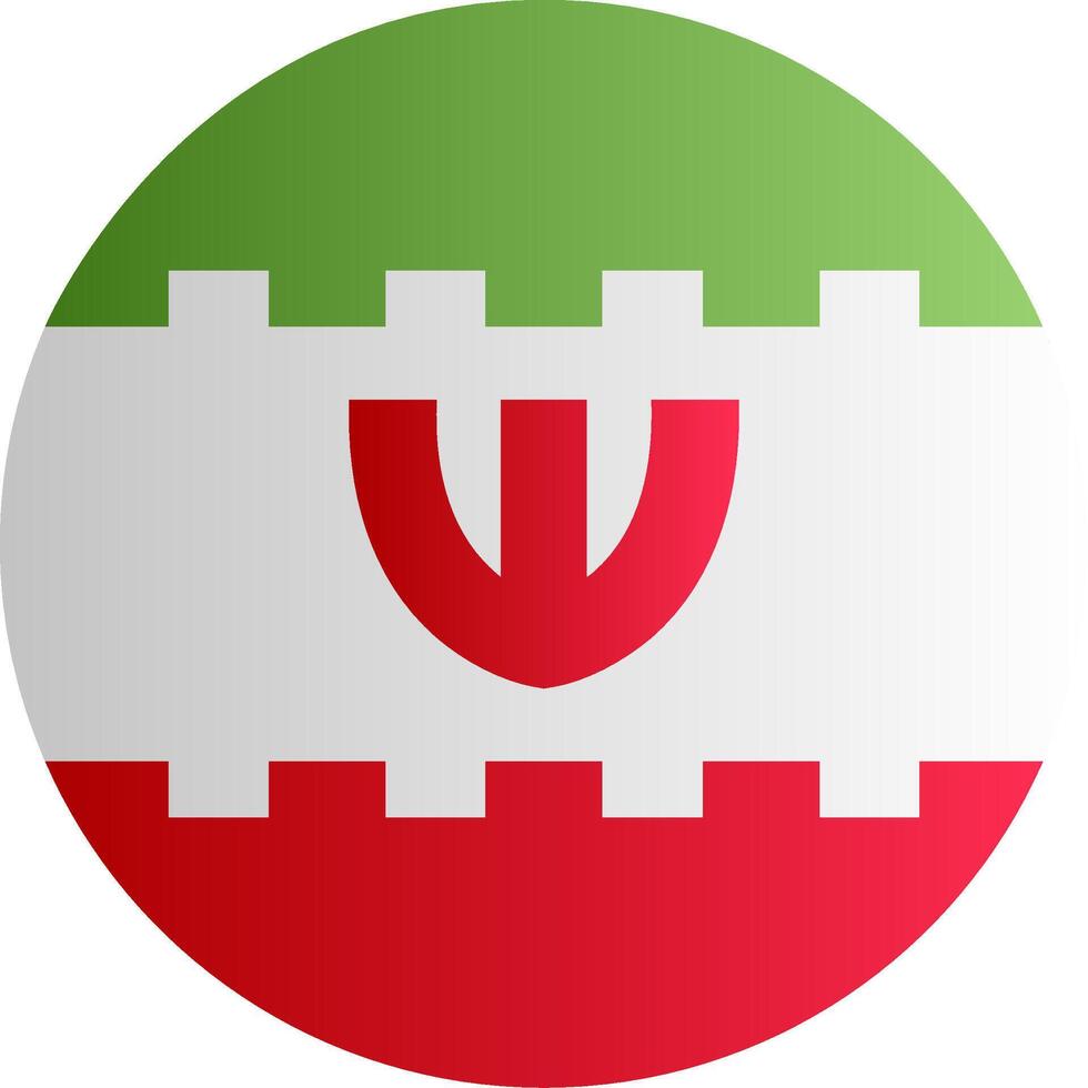 Flag of Iran Gradient vector
