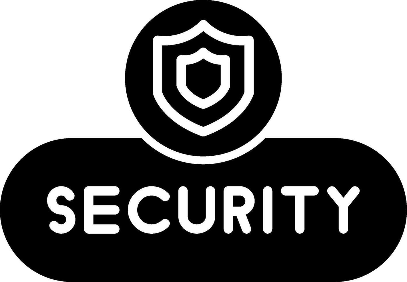 View Security Settings Button Glyph vector