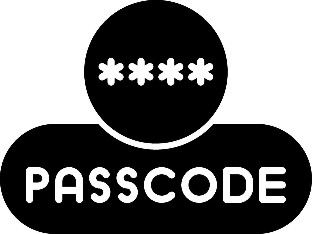 Enter Passcode Button Glyph vector