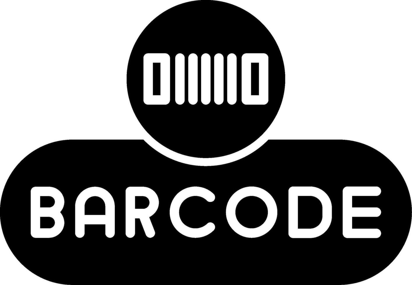 Scan Barcode Button Glyph vector