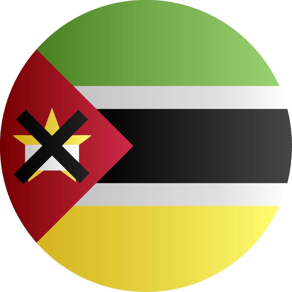Flag of Mozambique Gradient vector