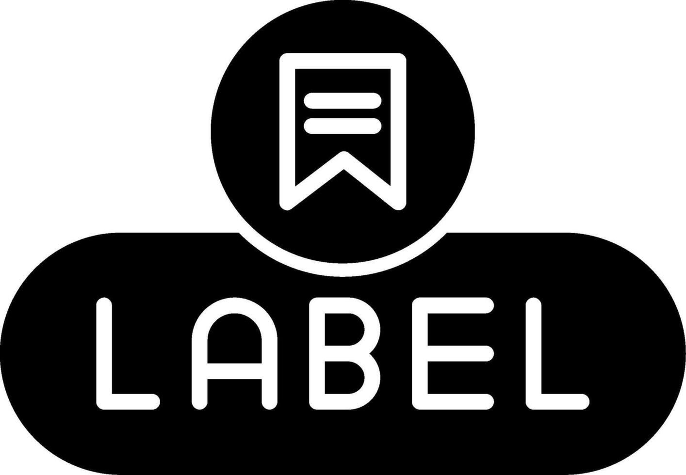 Add Label Button Glyph vector