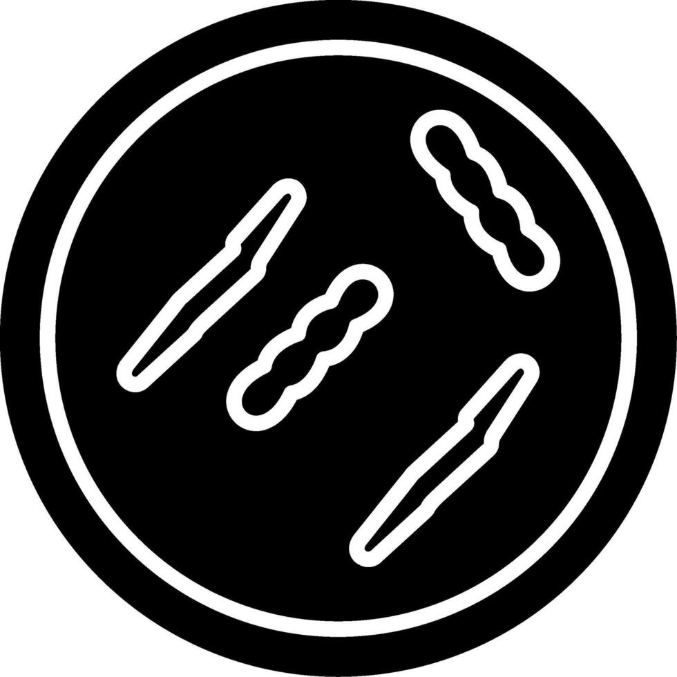 Lactococcus lactis Dairy Culture Bacteria Glyph vector