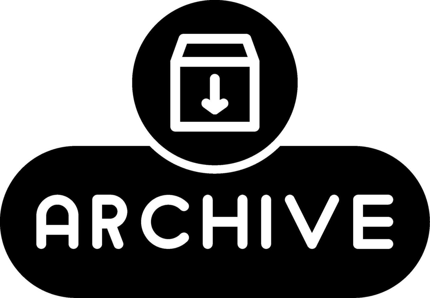 Move to Archive Button Glyph vector