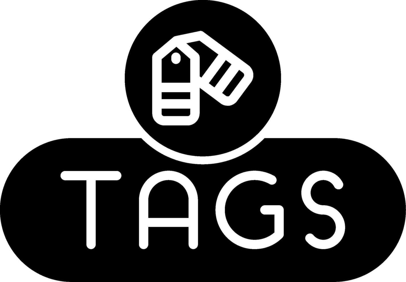 Manage Tags Button Glyph vector