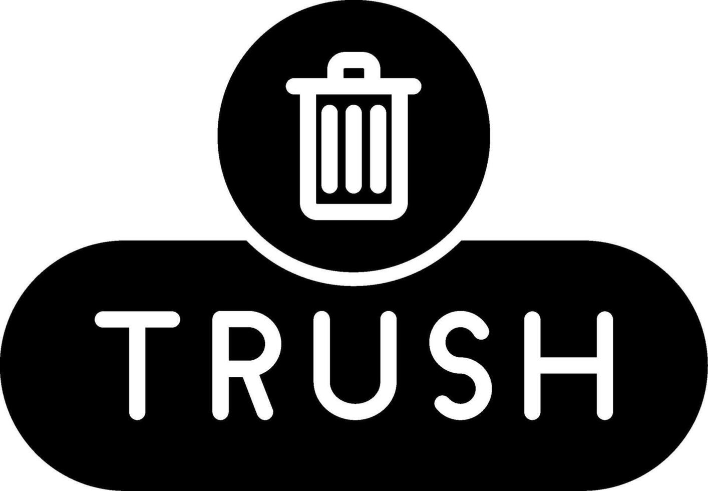 Move to Trash Button Glyph vector