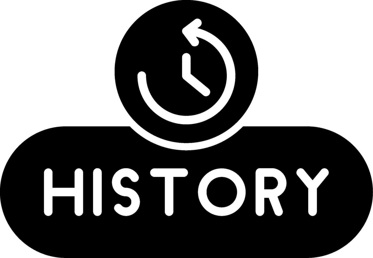 Activity History Button Glyph vector