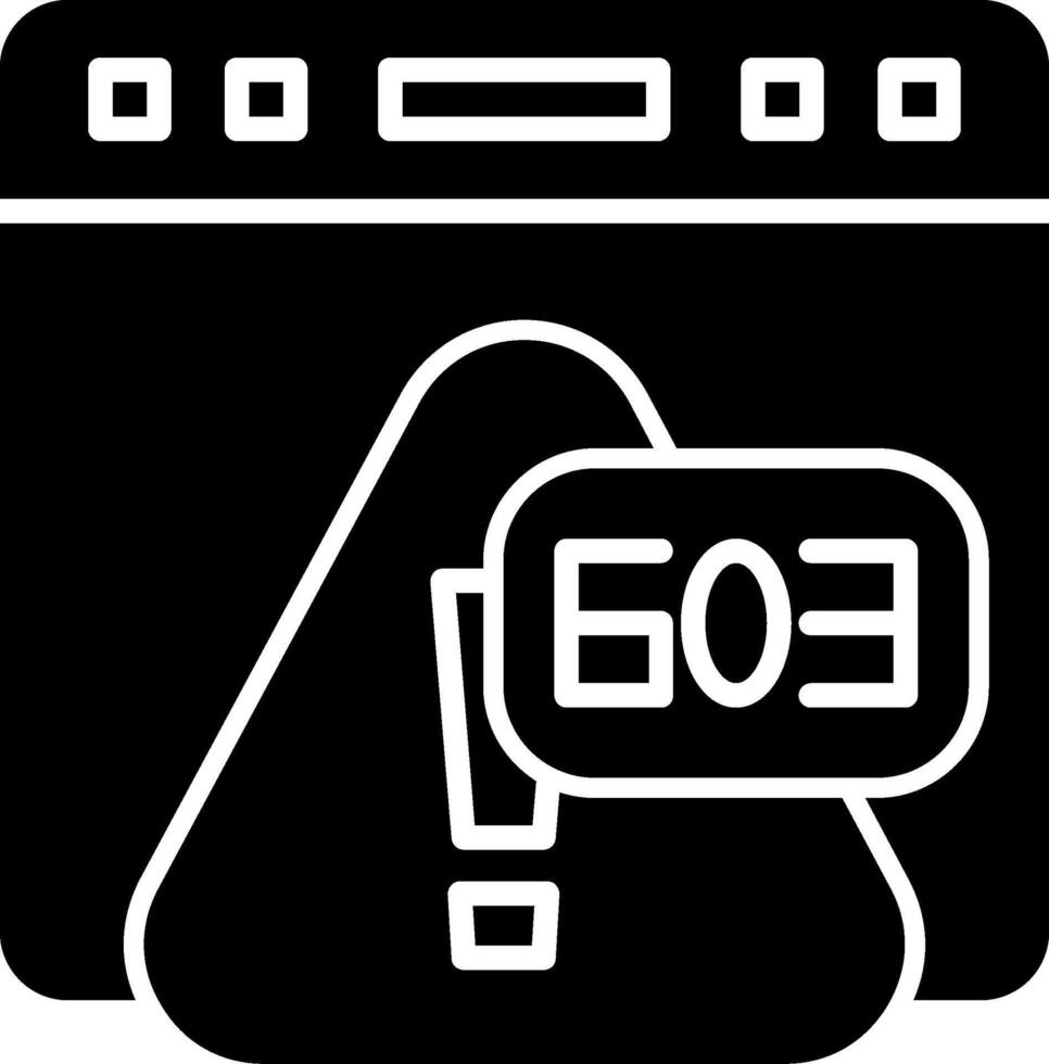 Error 603 Licensing Server Down Glyph vector