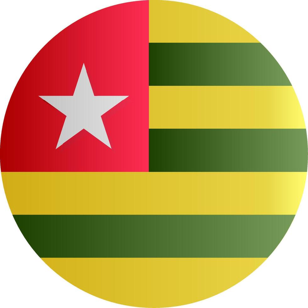 Flag of Togo Gradient vector
