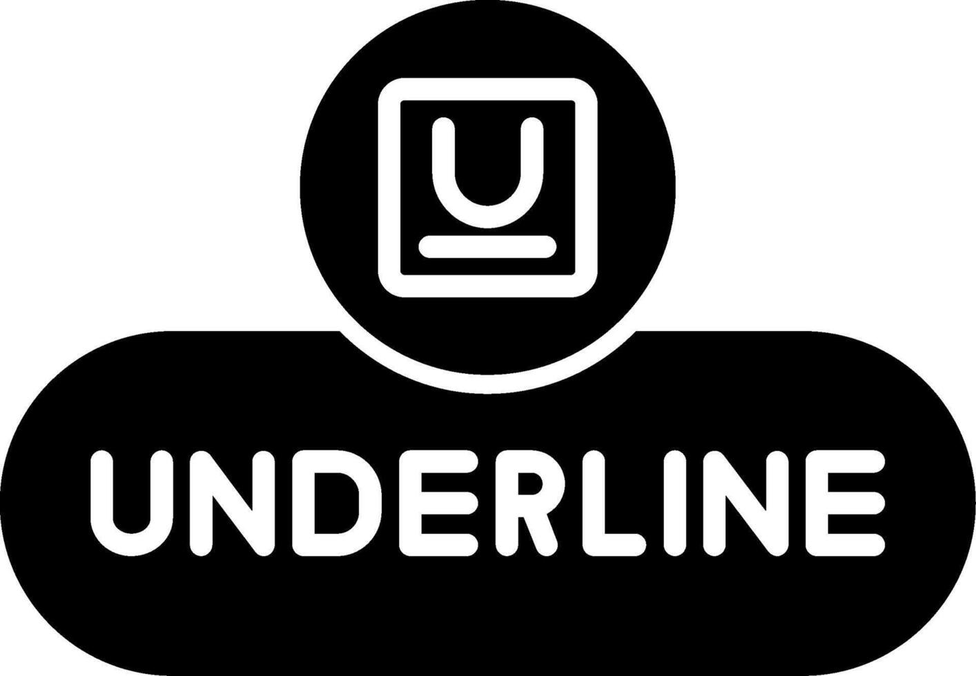 Underline Text Button Glyph vector