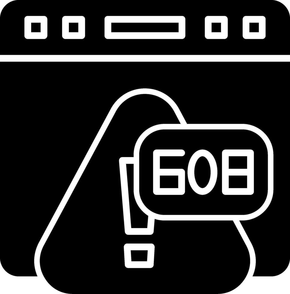 Error 608 Data Pipeline Error Glyph vector