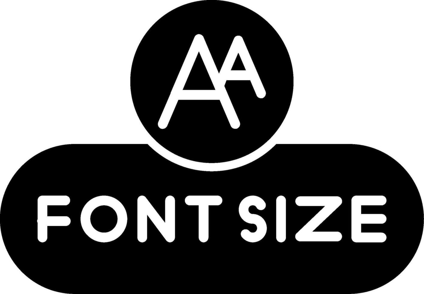 Adjust Font Size Button Glyph vector