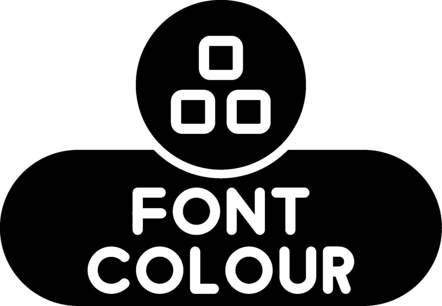 Change Font Color Button Glyph vector