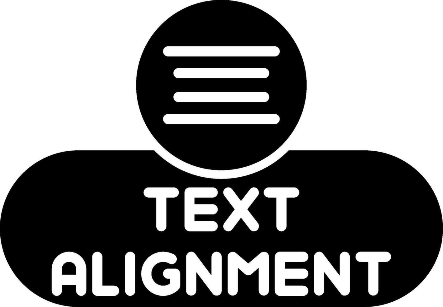 Align Text Button Glyph vector