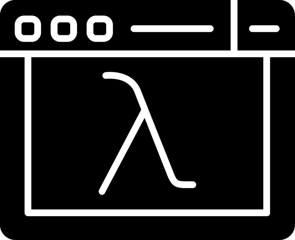 Lambda Function Code Block Glyph vector