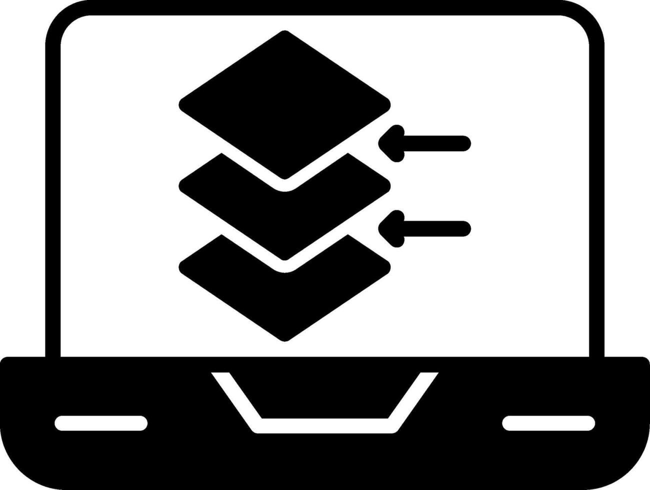 Content Delivery Network CDN Glyph vector