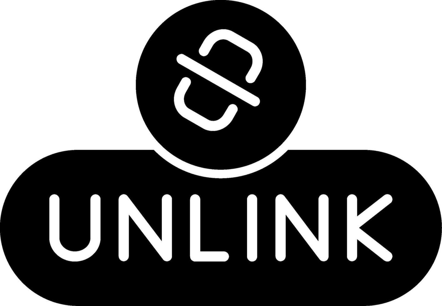Remove Link Button Glyph vector
