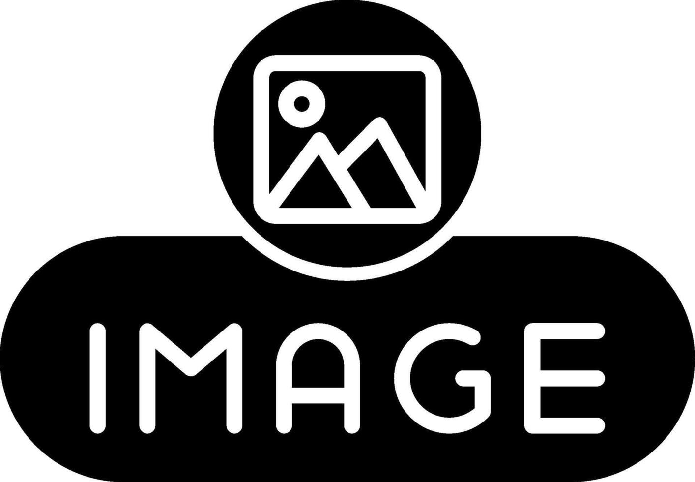 Insert Image Button Glyph vector