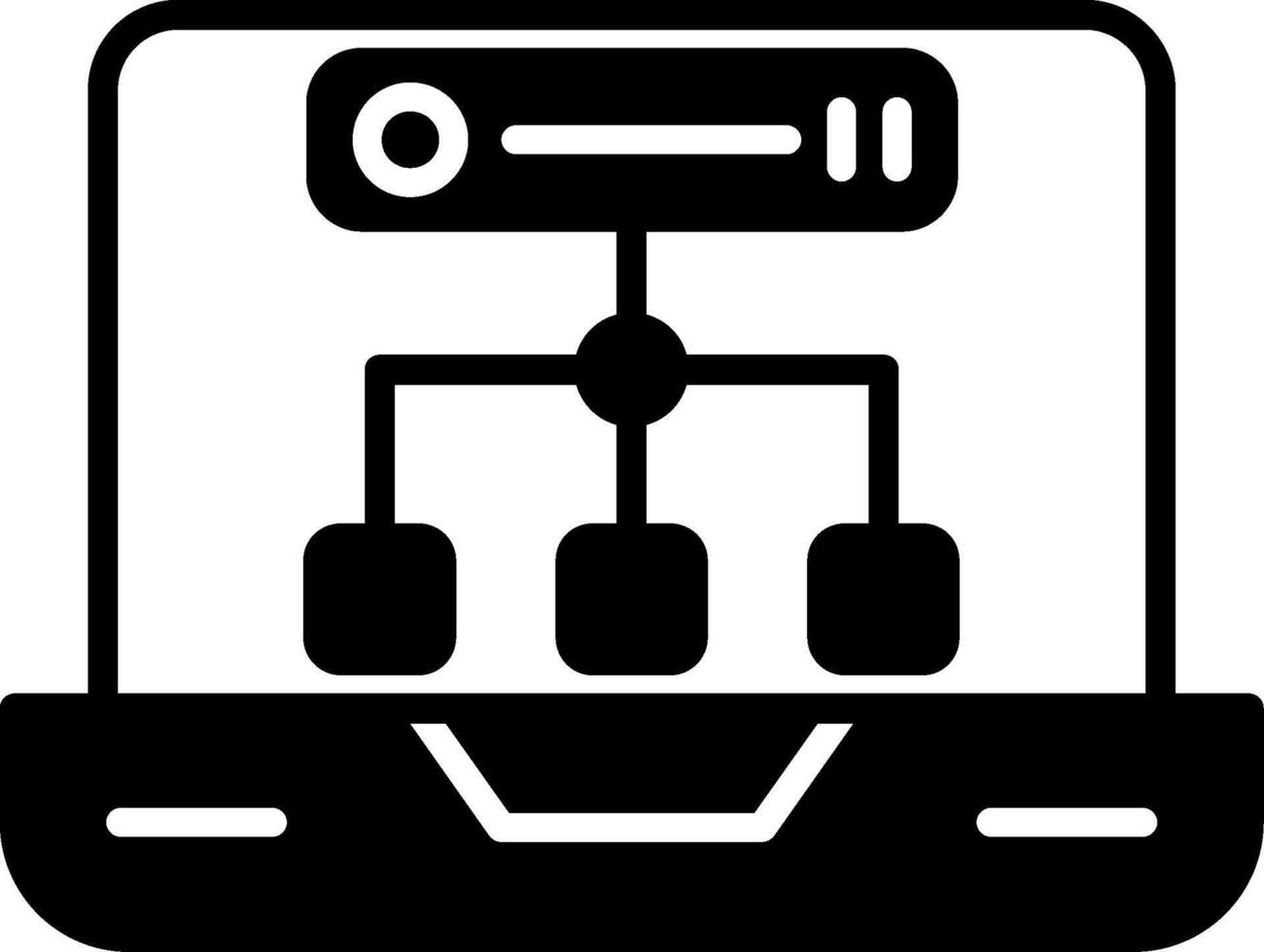 Load Balancer Distribution Icon Glyph vector