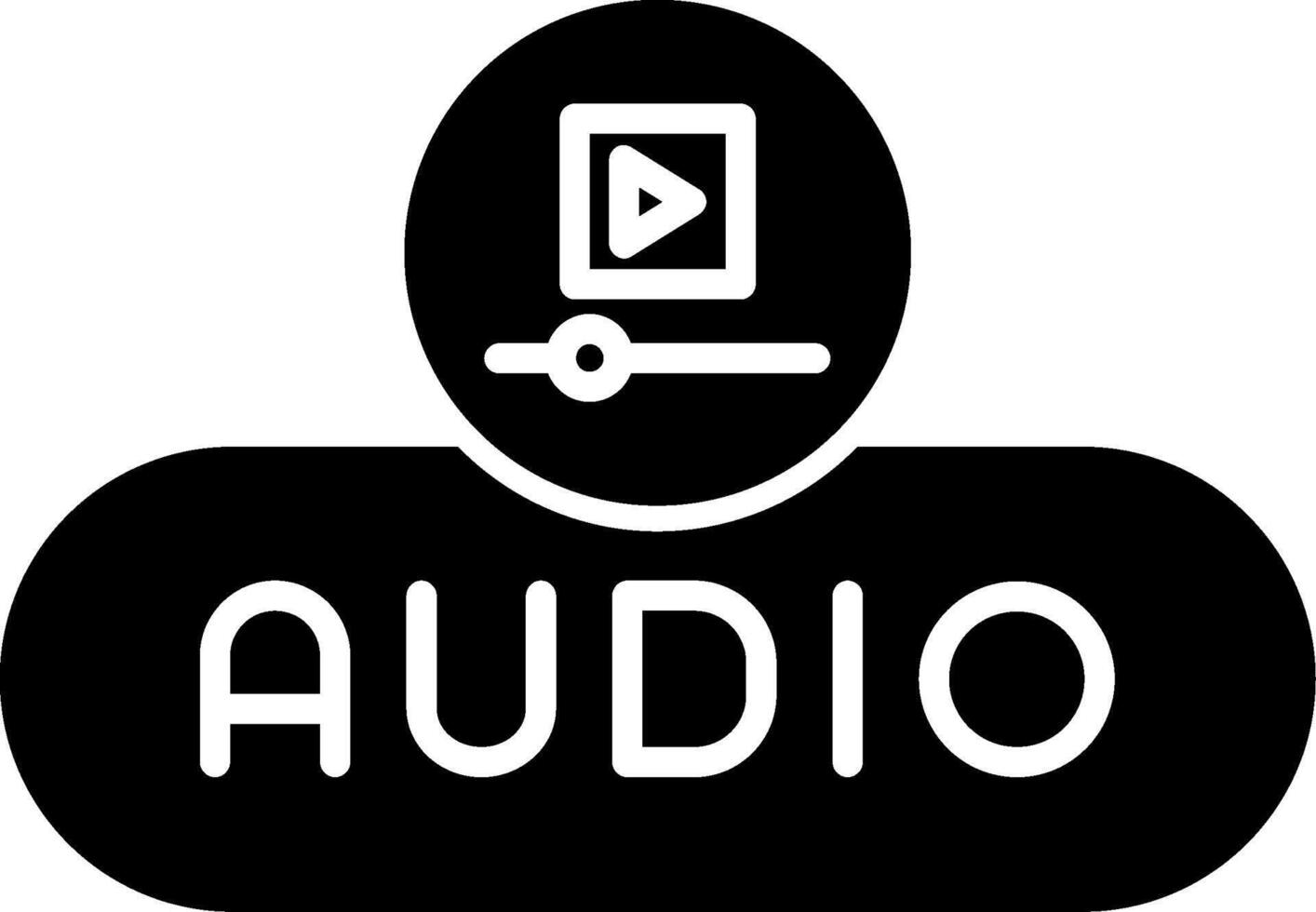 Insert Audio Button Glyph vector