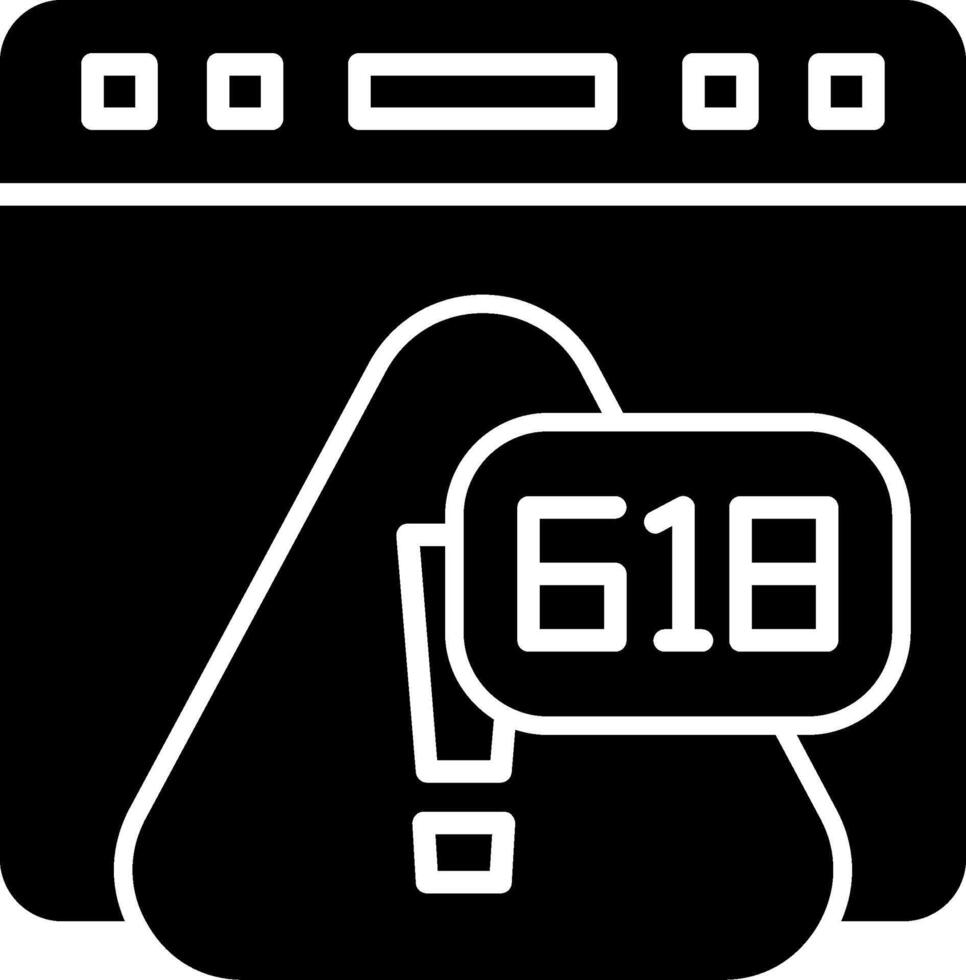 Error 618 HTML Validation Failed Glyph vector