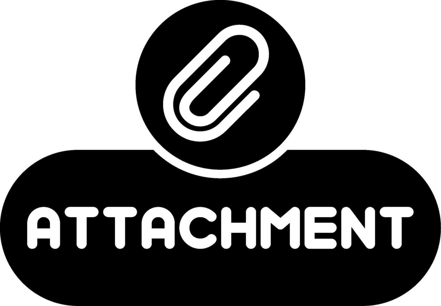 Add Attachment Button Glyph vector