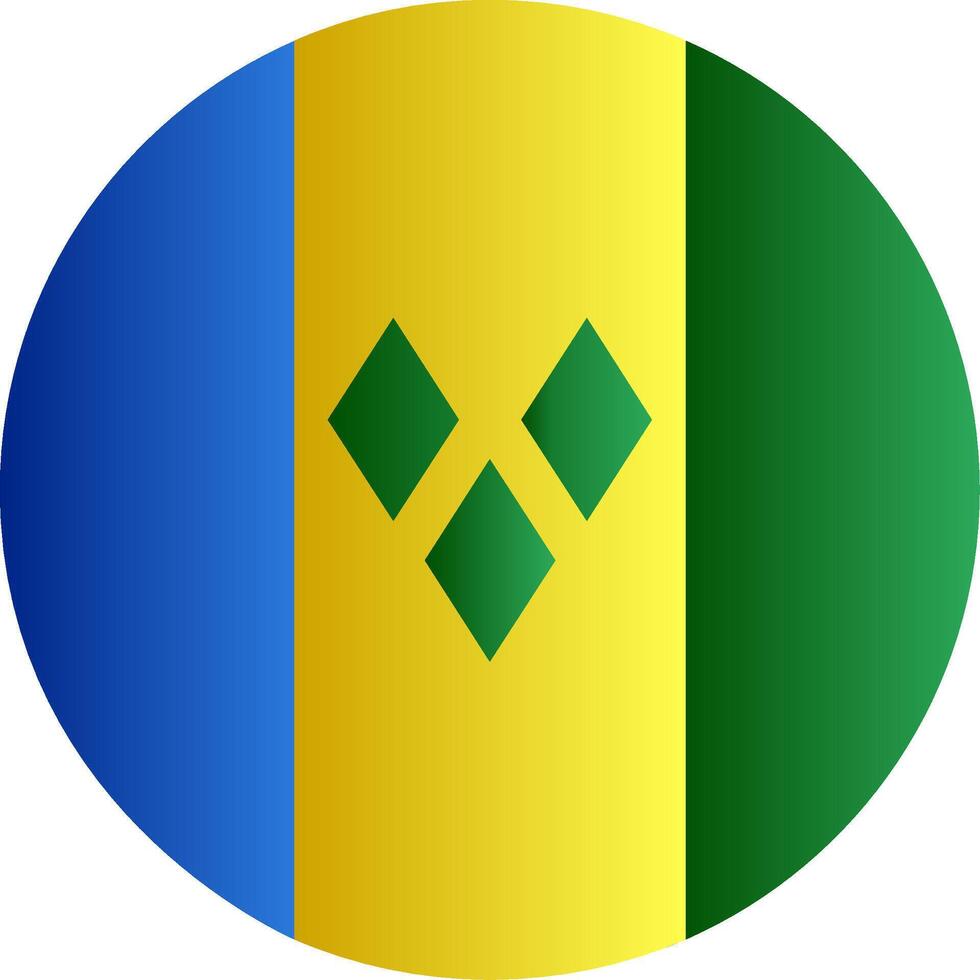Flag of Saint Vincent and the Grenadines Glyph vector