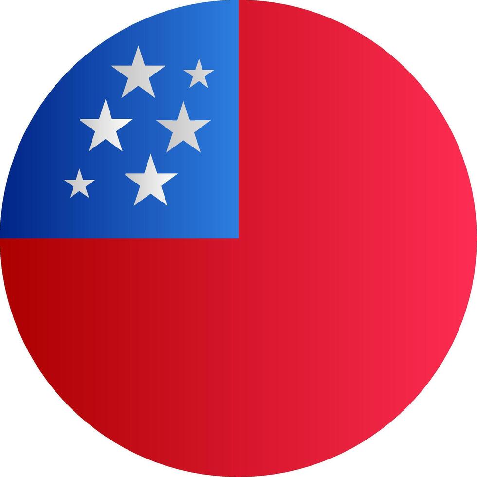 Flag of Samoa Glyph vector