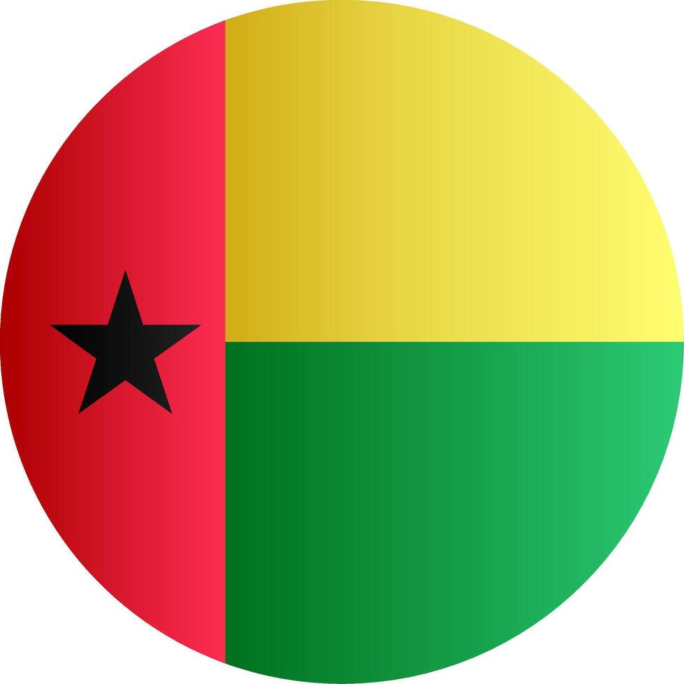 Flag of Guinea Bissau Glyph vector