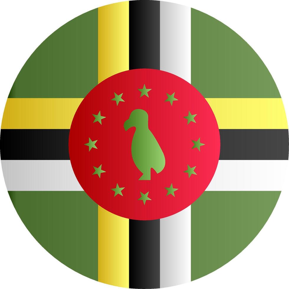 Flag of Dominica Glyph vector