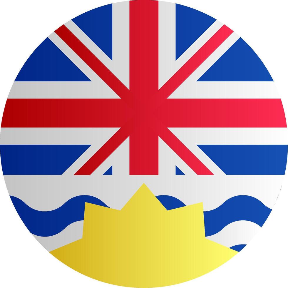 Flag of British Columbia Glyph vector