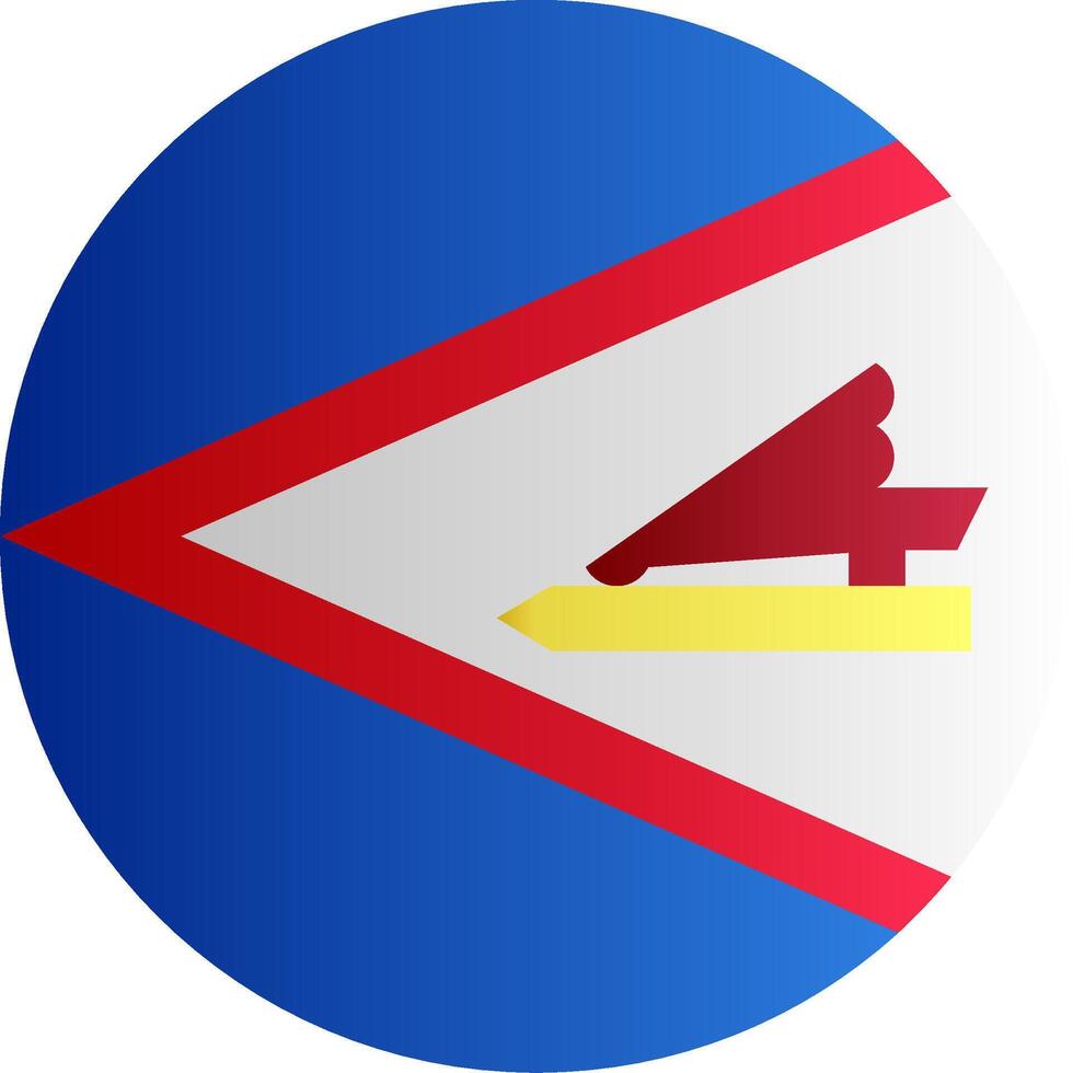 Flag of American Samoa Glyph vector
