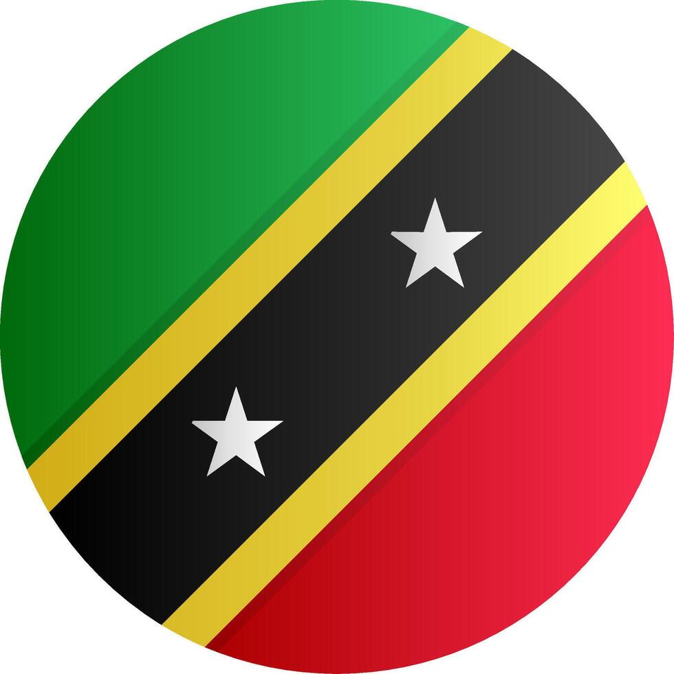 Flag of Saint Kitts and Nevis Glyph vector