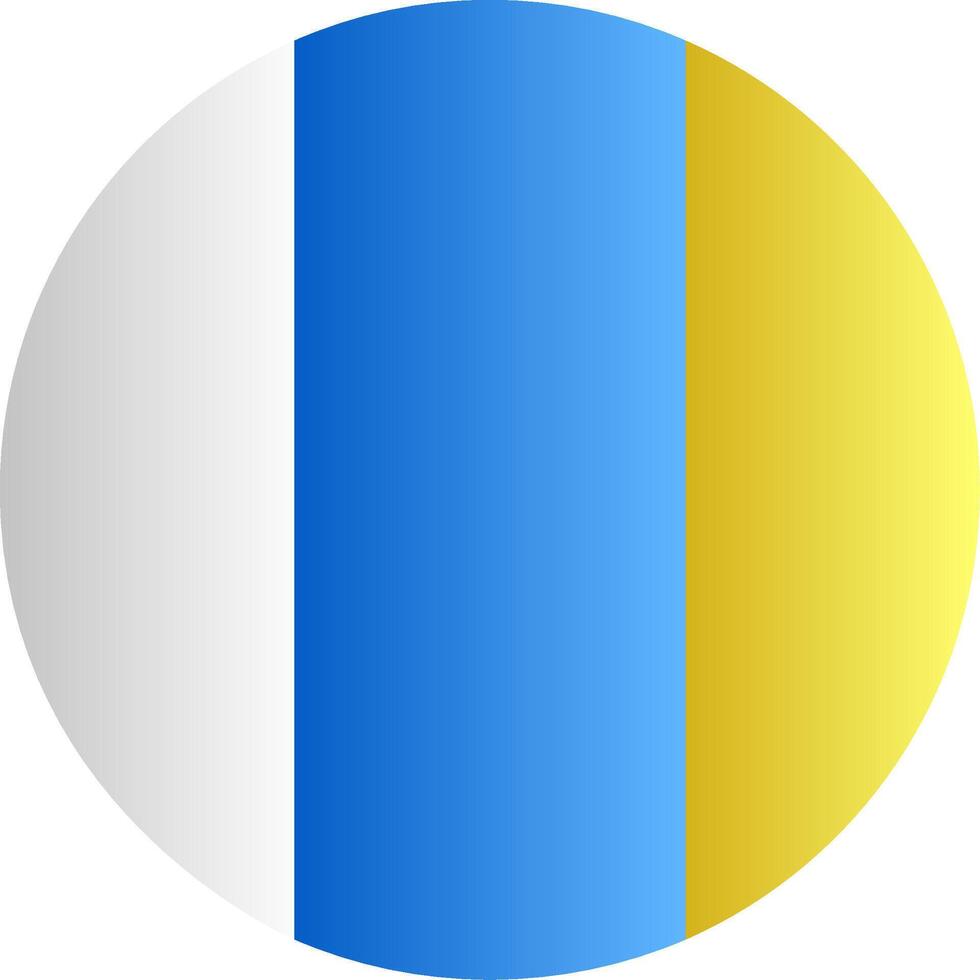 Flag of Canary Islands Glyph vector