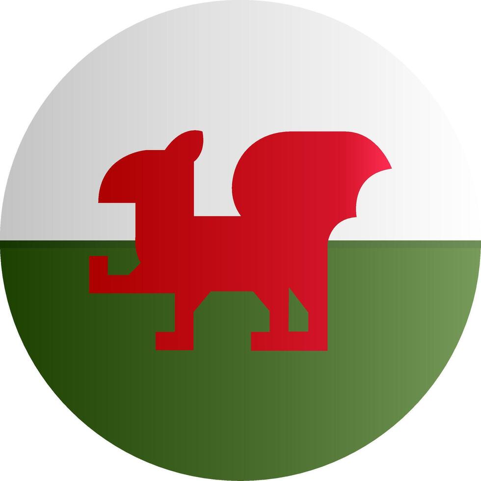 Flag of Wales Glyph vector